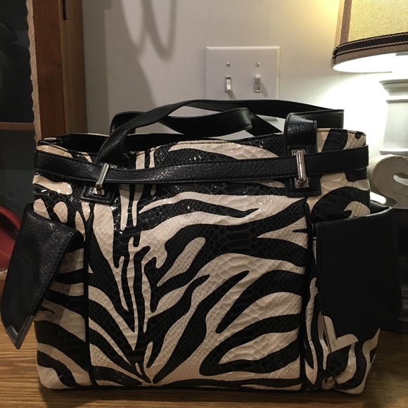 🆕 NWT! Covington Double Shoulder Tote Bag Zebra - Picture 4 of 5